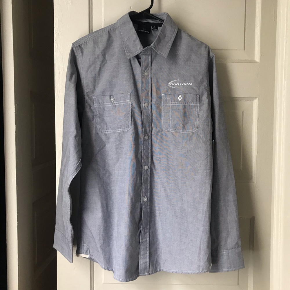 Men's Bud Light Shirt / button front NEW